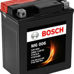 Μπαταρία Μοτοσυκλέτας Bosch M6006 AGM (YTX7L-BS) 6AH 100A 113X70X130  - Αγορά ΕΔΩ εώς 6 άτοκες δόσεις