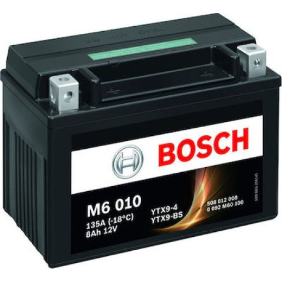 Μπαταρία Μοτοσυκλέτας Bosch M6010 AGM (YTX9-BS) 8AH 135A 152X88X106  - Αγορά ΕΔΩ εώς 6 άτοκες δόσεις
