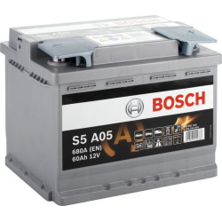 Μπαταρια αυτοκινητου Bosch S5A05 AGM start-stop 60AH 680A 242x175x190