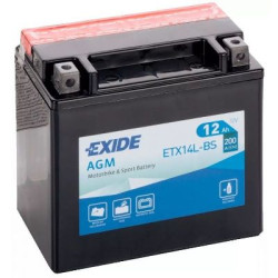 Μπαταρία Μοτοσυκλέτας Exide ETX14L-BS 12AH AGM 150Χ87Χ145  - Αγορά ΕΔΩ εώς 6 άτοκες δόσεις