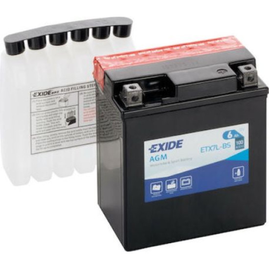 Μπαταρία Μοτοσυκλέτας Exide ETX7L-BS 6AH AGM 114Χ71Χ131  - Αγορά ΕΔΩ εώς 6 άτοκες δόσεις